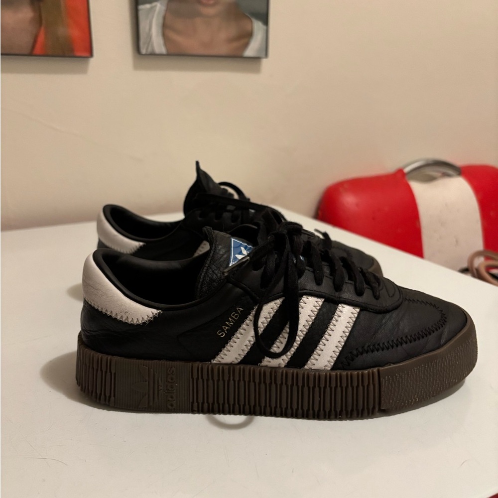 Adidas Sambae Black and White Sneakers